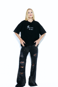 Calça Jeans Strass Snake