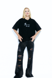 Calça Jeans Strass Snake