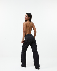 Calça Jeans Cargo Star Black