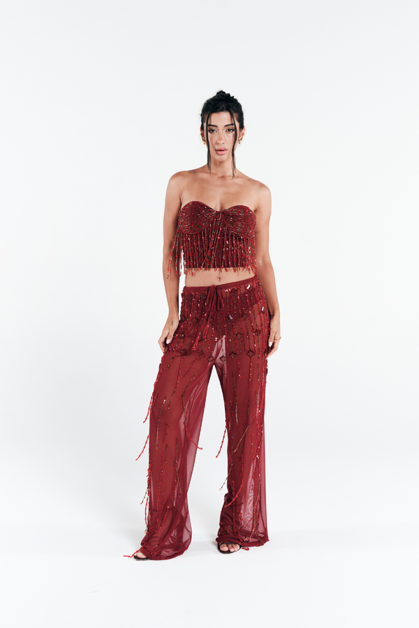 Combo: Corset Dune + Calça Dune Vermelho