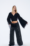 PRÉ VENDA: Blusa Corset Renda Preto