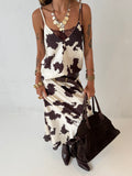 Silk Cow Long Skirt