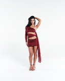 Vestido Amarração Dune Vermelho