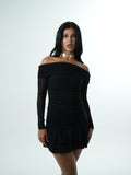 Vestido Tule Drapeado
