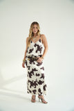 Silk Cow Long Skirt
