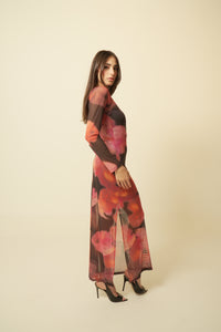 Sunset Tulle Long Sleeve Dress