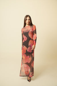 Sunset Tulle Long Sleeve Dress