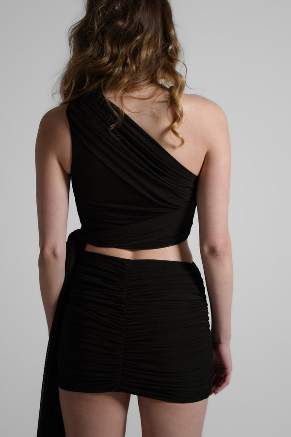 Blusa Tule One Shoulder