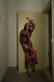 Sunset Tulle Long Sleeve Dress
