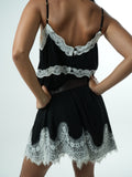 Black Lace Strap Dress