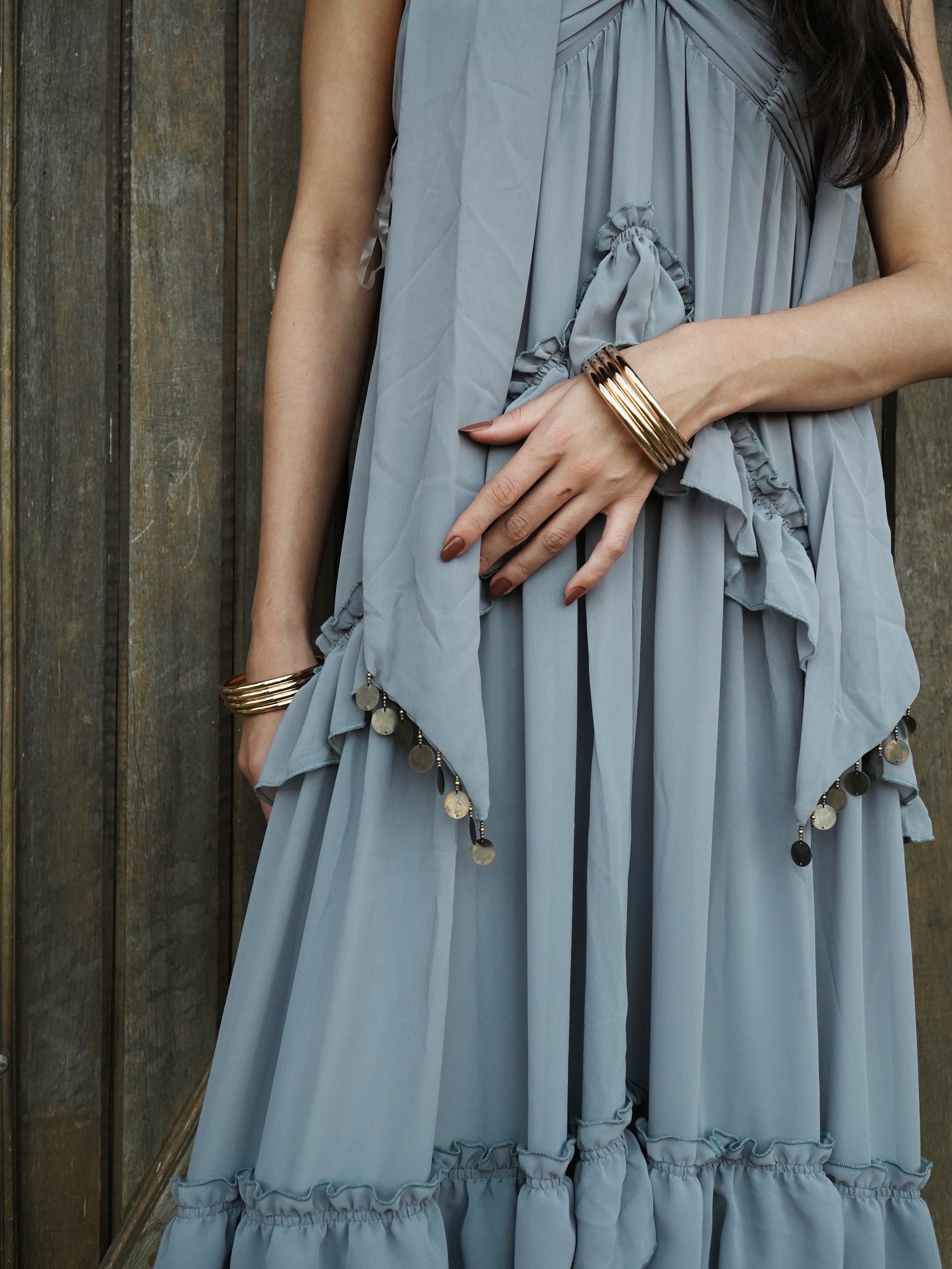 Vestido Medalhas Azul
