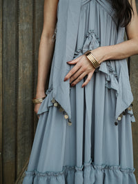 Vestido Medalhas Azul