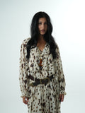Leopard Chiffon Long Dress