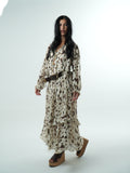 Leopard Chiffon Long Dress