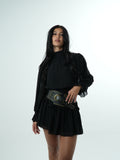 Vestido Babados Decote Costas