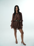 Cocoa Ruffle Dress