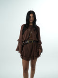 Cocoa Ruffle Dress