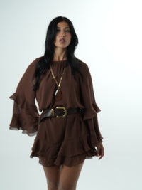 Cocoa Ruffle Dress
