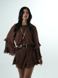 Cocoa Ruffle Dress