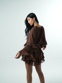 Cocoa Ruffle Dress