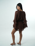 Cocoa Ruffle Dress