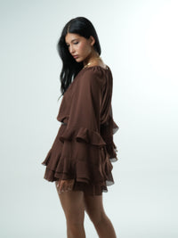 Cocoa Ruffle Dress