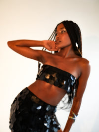 Sequined Mini Maxi Skirt