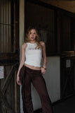 PRÉ-VENDA Calça Suede Franjas