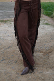 PRÉ-VENDA Calça Suede Franjas