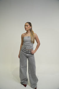 Corset Jeans Gray