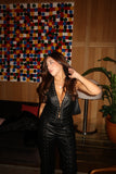 PRÉ-VENDA Corset Couro Ilhós