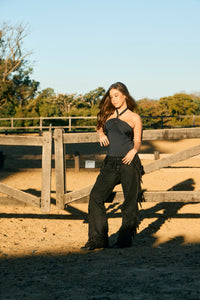 Suede Fringed Trousers