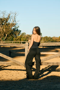 Suede Fringed Trousers