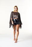 Disco Cape Blouse