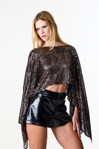 Disco Cape Blouse