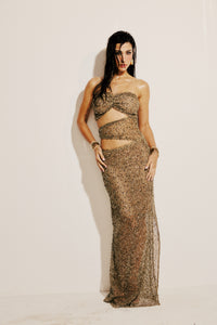 Vestido Longo Recortes Elaris