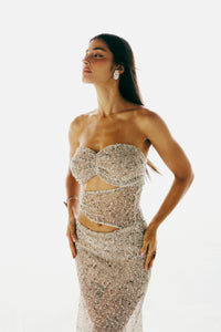 Vestido Longo Recortes Elaris