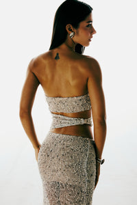 Vestido Longo Recortes Elaris