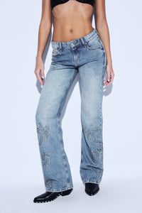 Calça Jeans Tachas