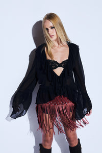 Blusa Amarrações Preto