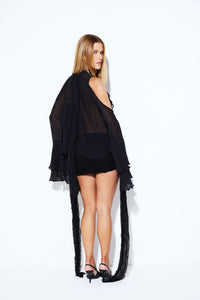 Blusa Transpasse Preto