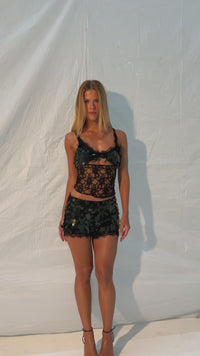 Stories de Blusa Paetês Renda