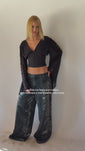 Stories de Blusa Corset Renda Preto
