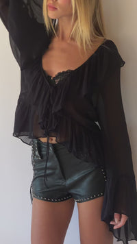 Stories de Blusa Amarrações Preto