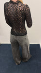 Stories de Blusa Renda Fallen Angel Preto
