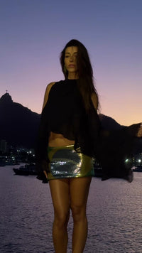 Stories de Mini Saia Paetês Brasil