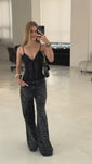 Stories de Calça Jeans Wild Black Strass