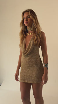 Stories de Vestido Degagê Shimmer Mesh