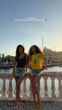Stories de Regata Push Up Azul Brasil