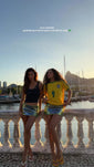 Stories de Regata Push Up Azul Brasil